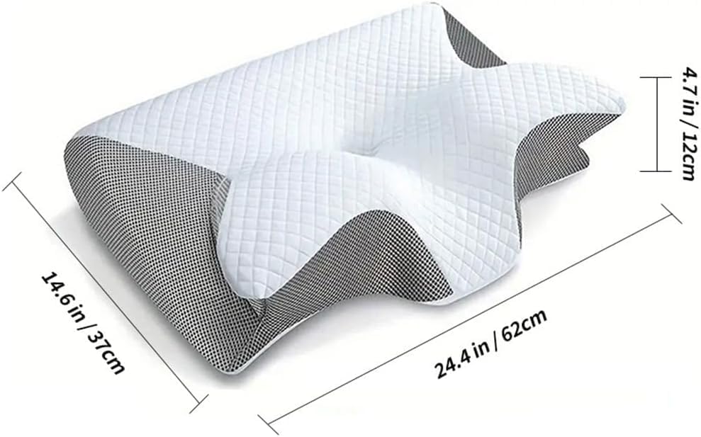 Ergonomic Sleep Apnea Relief Pillow - Memory Foam Neck & Spine Support