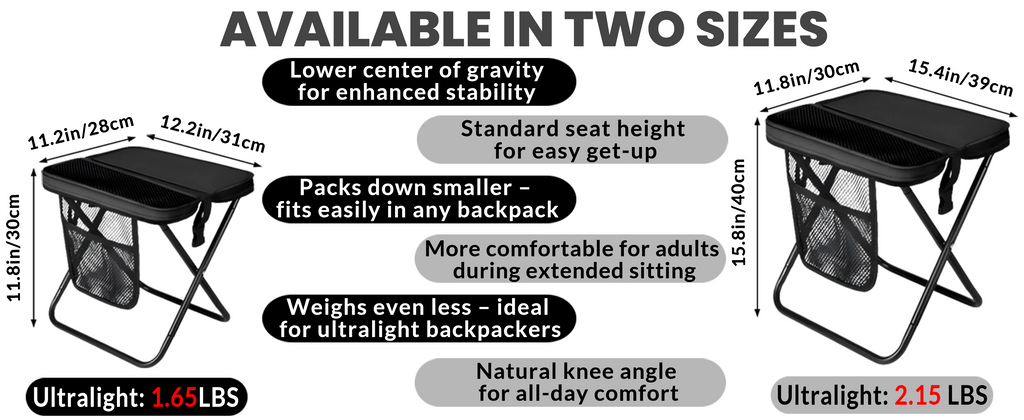 12" Portable Collapsible Stool
