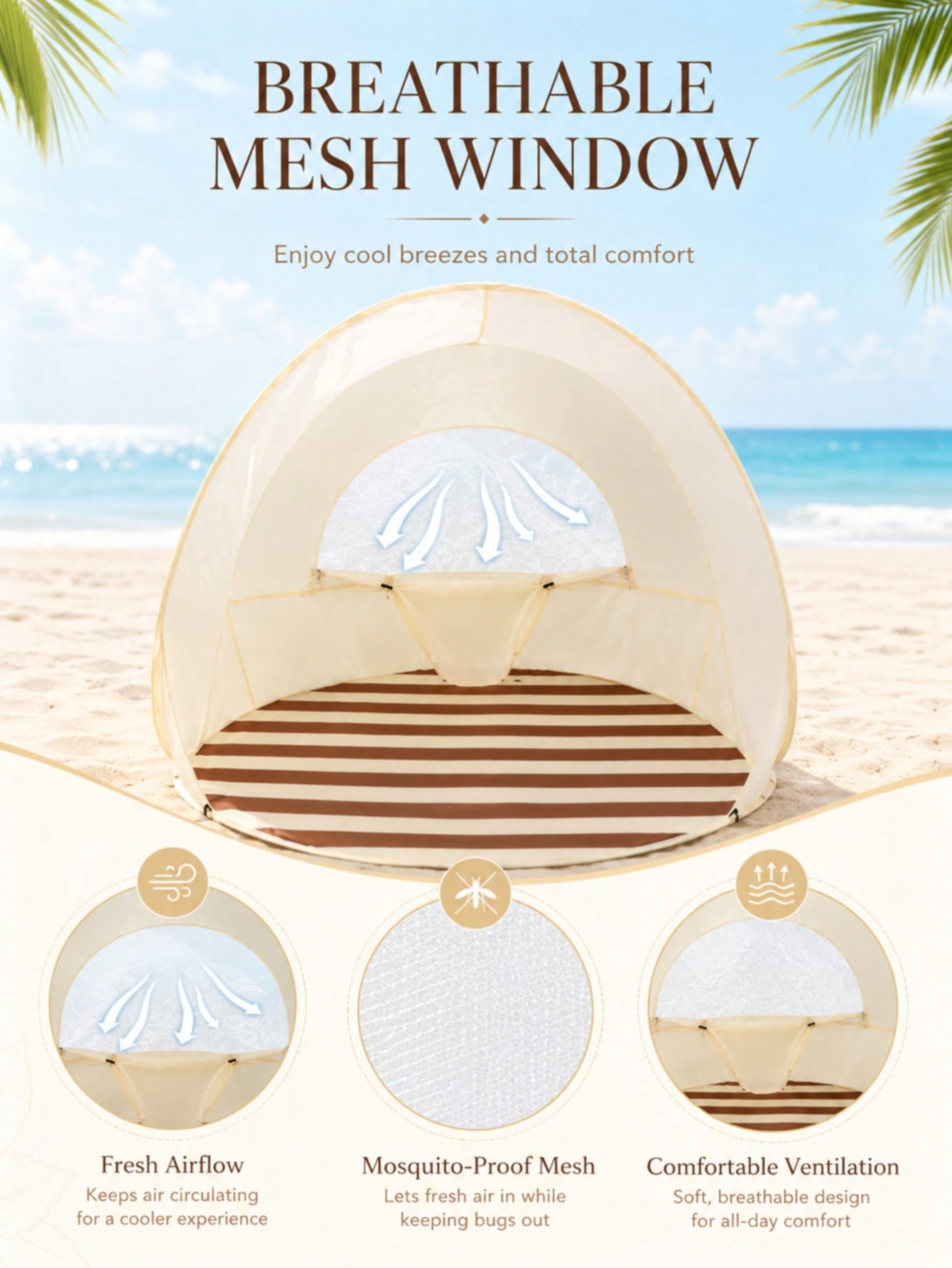 Portable Beach Tent,Lightweight Sun Shelter