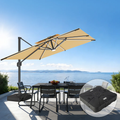 Premium Cantilever Umbrella with Full-Rib LED Strip Lighting