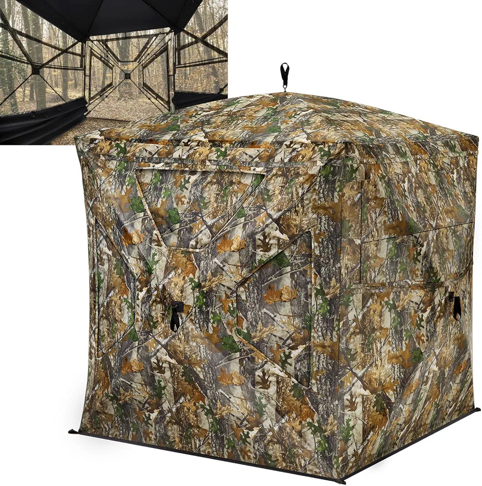 Hunting Blind 270°Full See Through with Windproof Curtain