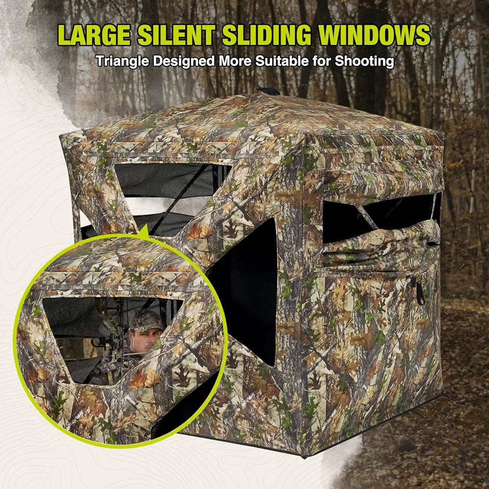 Hunting Blind 270°Full See Through with Windproof Curtain