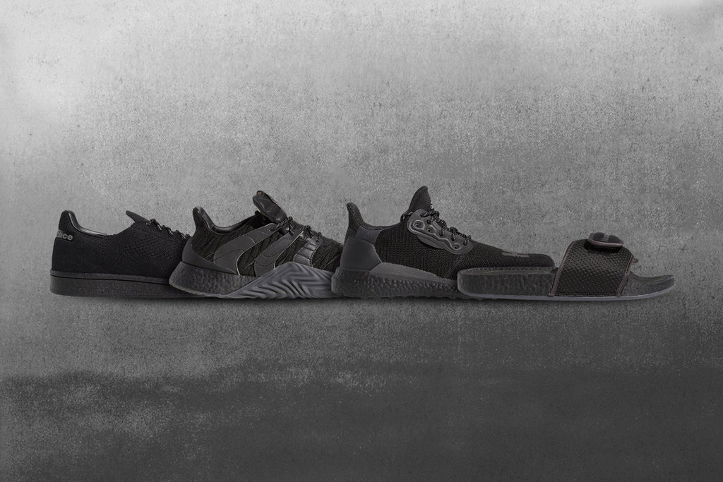 Adidas Originals x Pharrell Williams Chancletas Hu Slide - Core Black