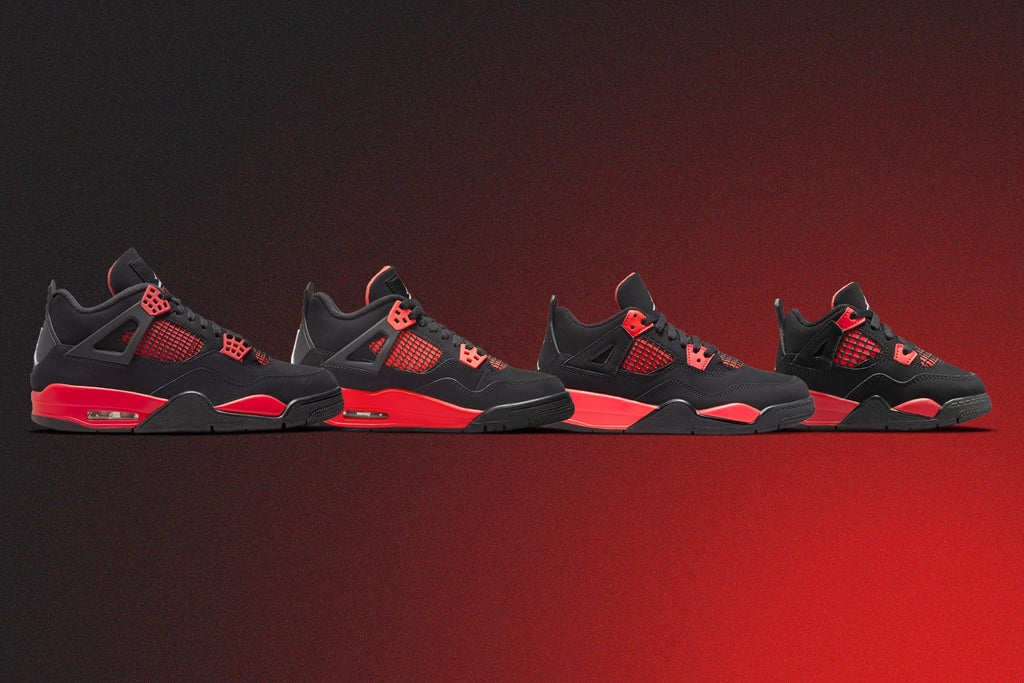 Air Jordan 4 Retro (TD) "Red Thunder" - Black/Red