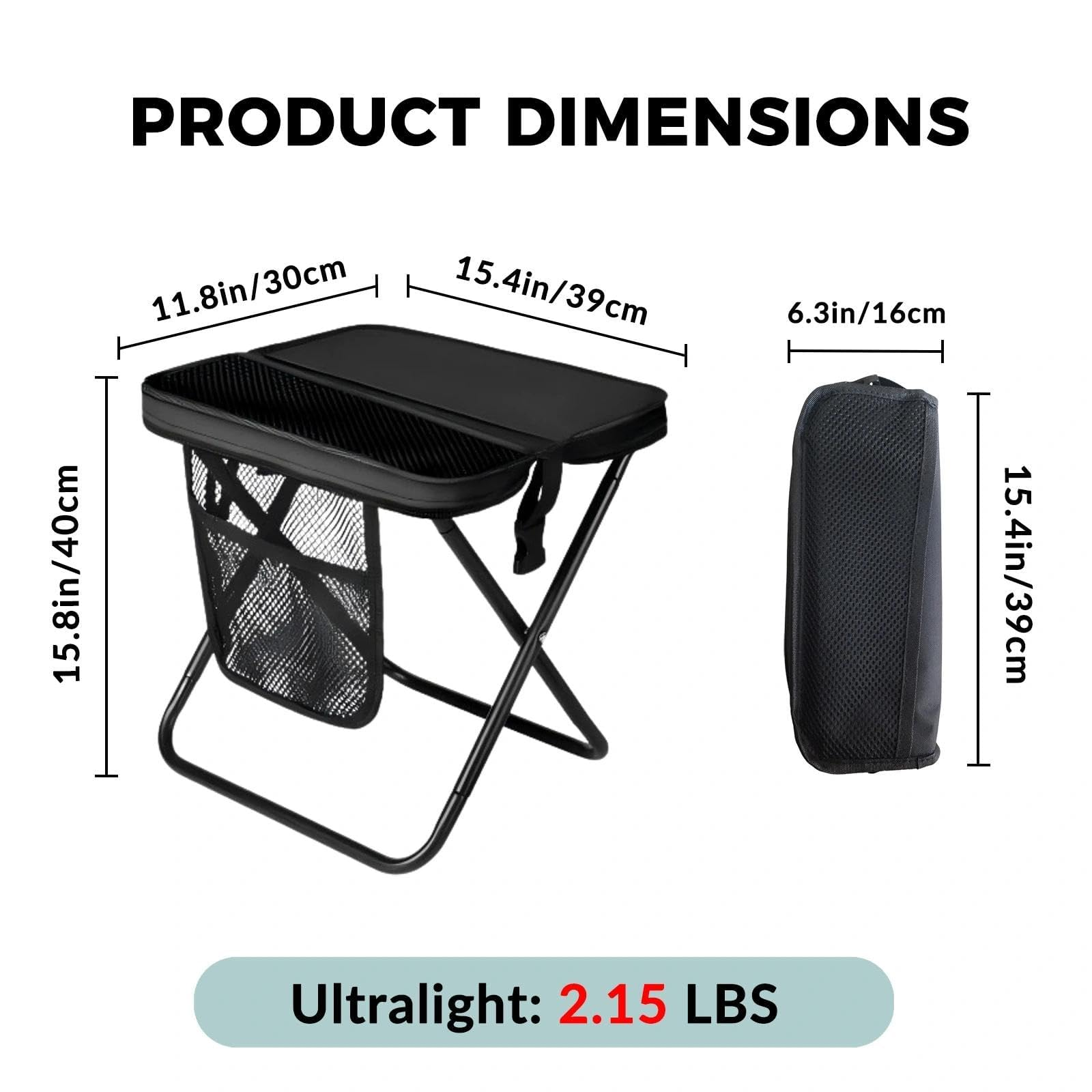 12" Portable Collapsible Stool