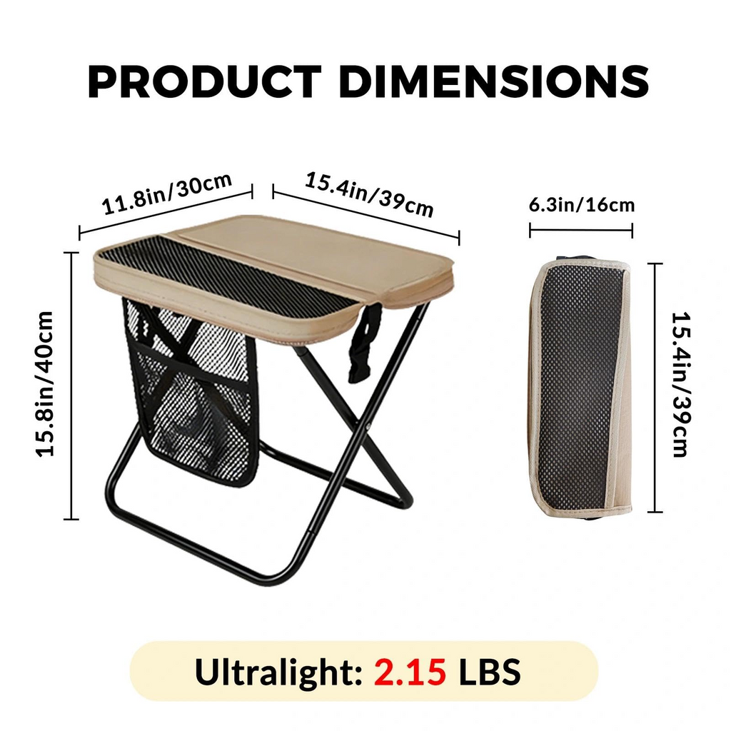 12" Portable Collapsible Stool