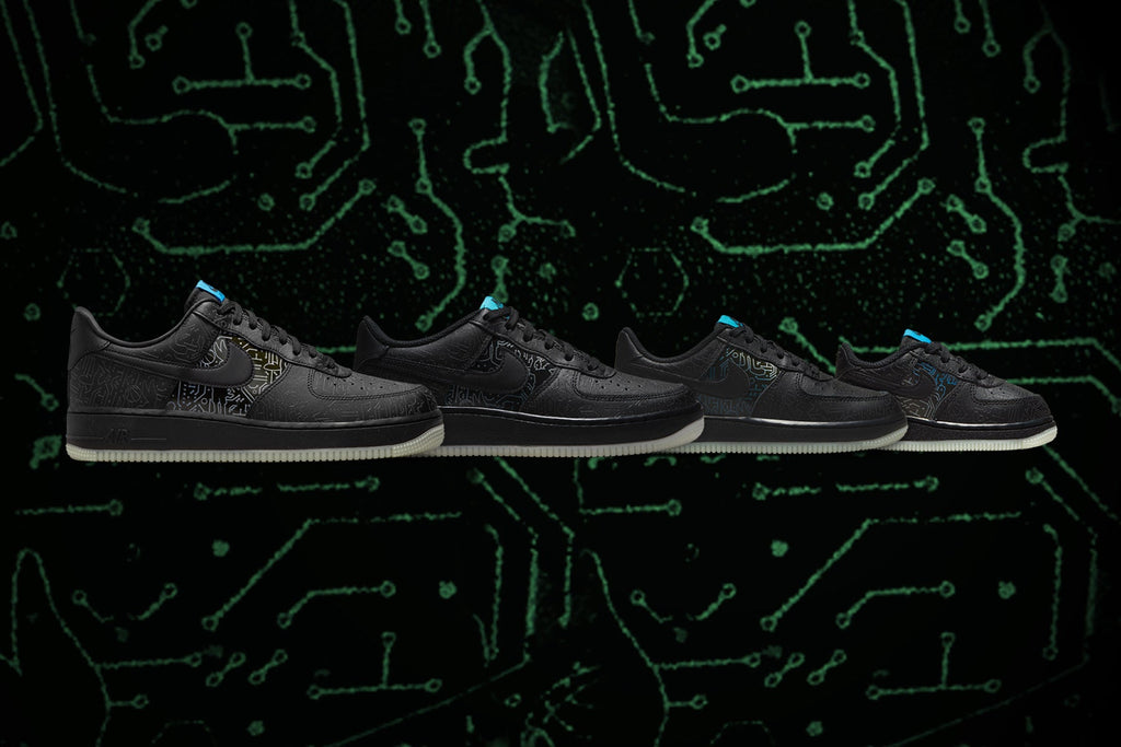 Air Force 1 '07 - Black/Light Blue Fury