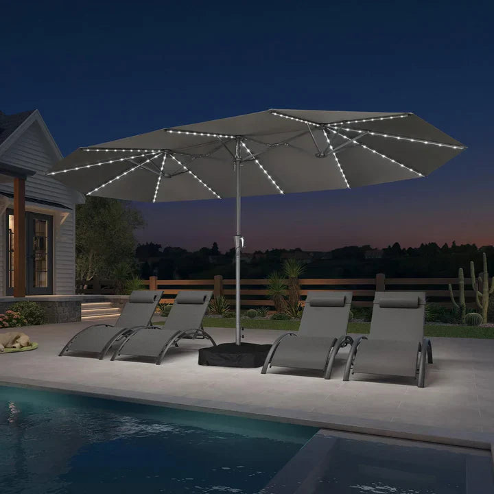LED Sky — All-Weather Solar Patio Umbrella