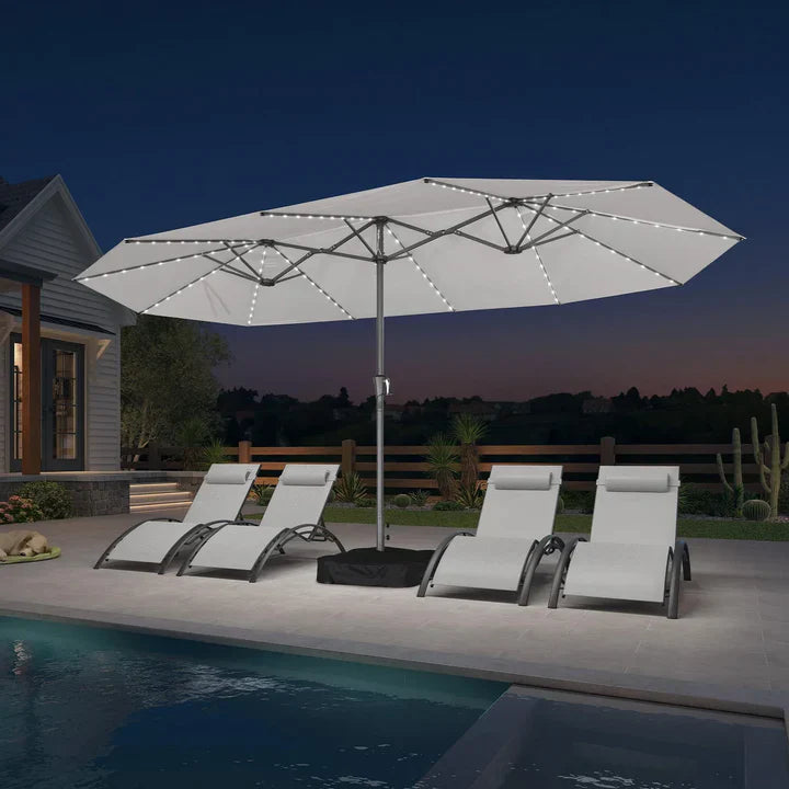 LED Sky — All-Weather Solar Patio Umbrella