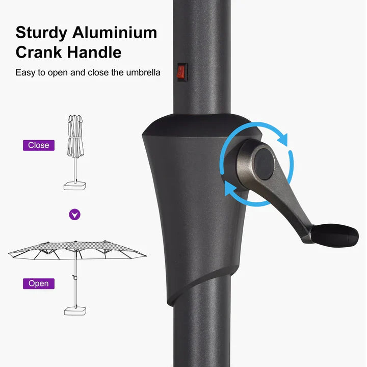 LED Sky — All-Weather Solar Patio Umbrella